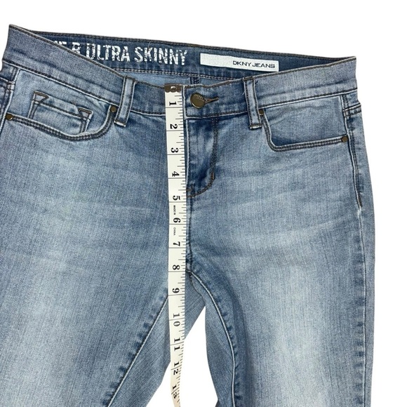 DKNY Jeans Blue ultra Skinny Pants Light Wash Women's 2 Lowrise Y2K Slim Classic - Picture 7 of 8